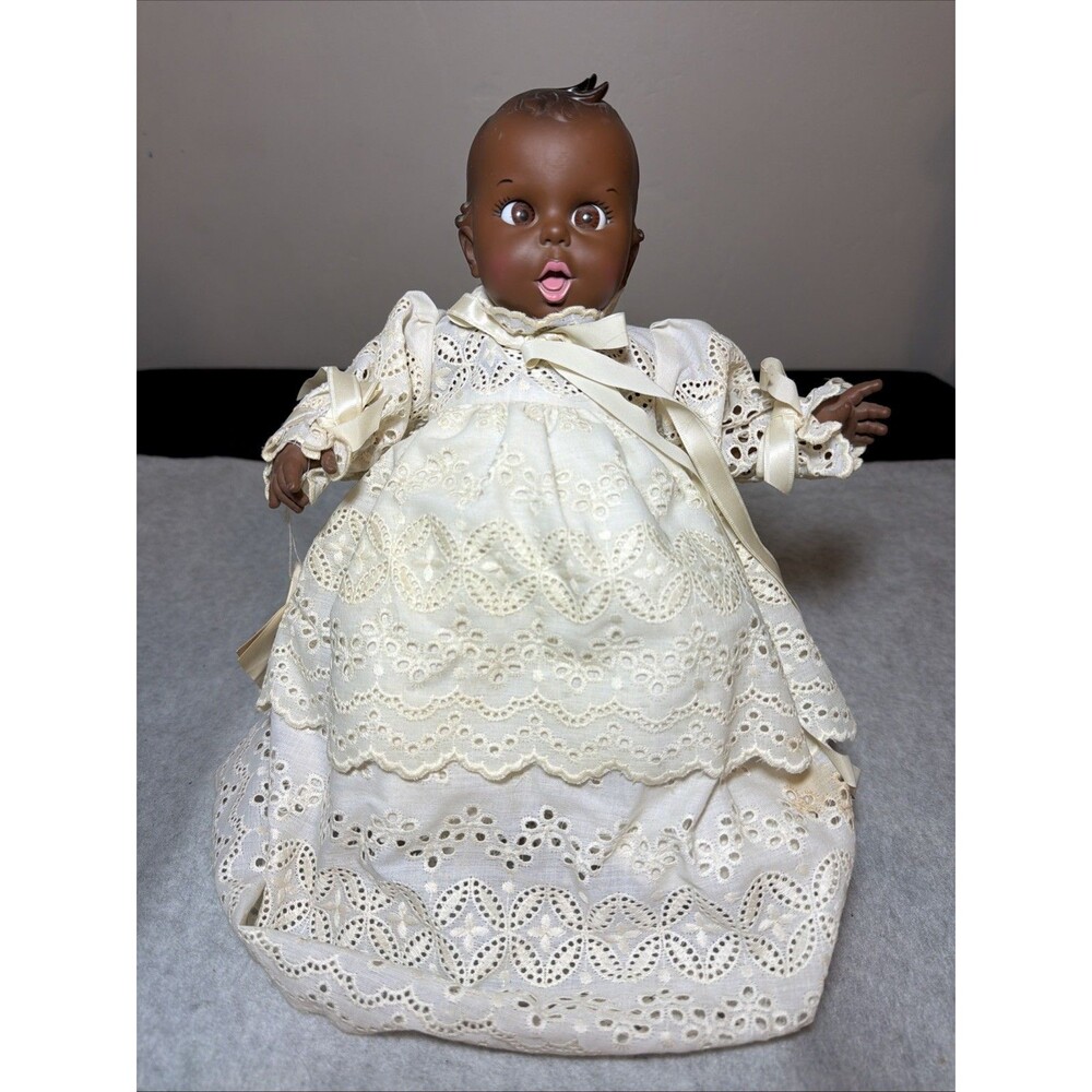 Gerber 1982 Baby Doll With Original Christening White Dress White Eyelet 12”